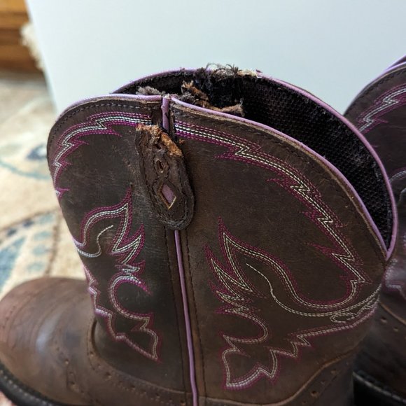 Justin Gypsy Steel Toe leather boots - Picture 3 of 4